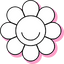 Flower icon on grey background