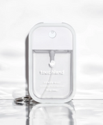 Scentless clear power mist on white background