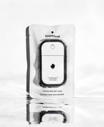 Black silicone mist case on white background
