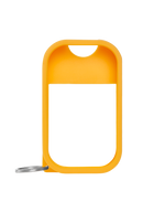 Orange silicone mist case on white background