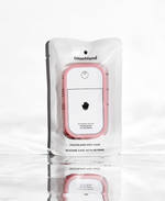 Pink mist case in white packaging on white background