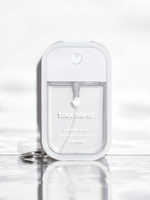 Scentless clear power mist on white background
