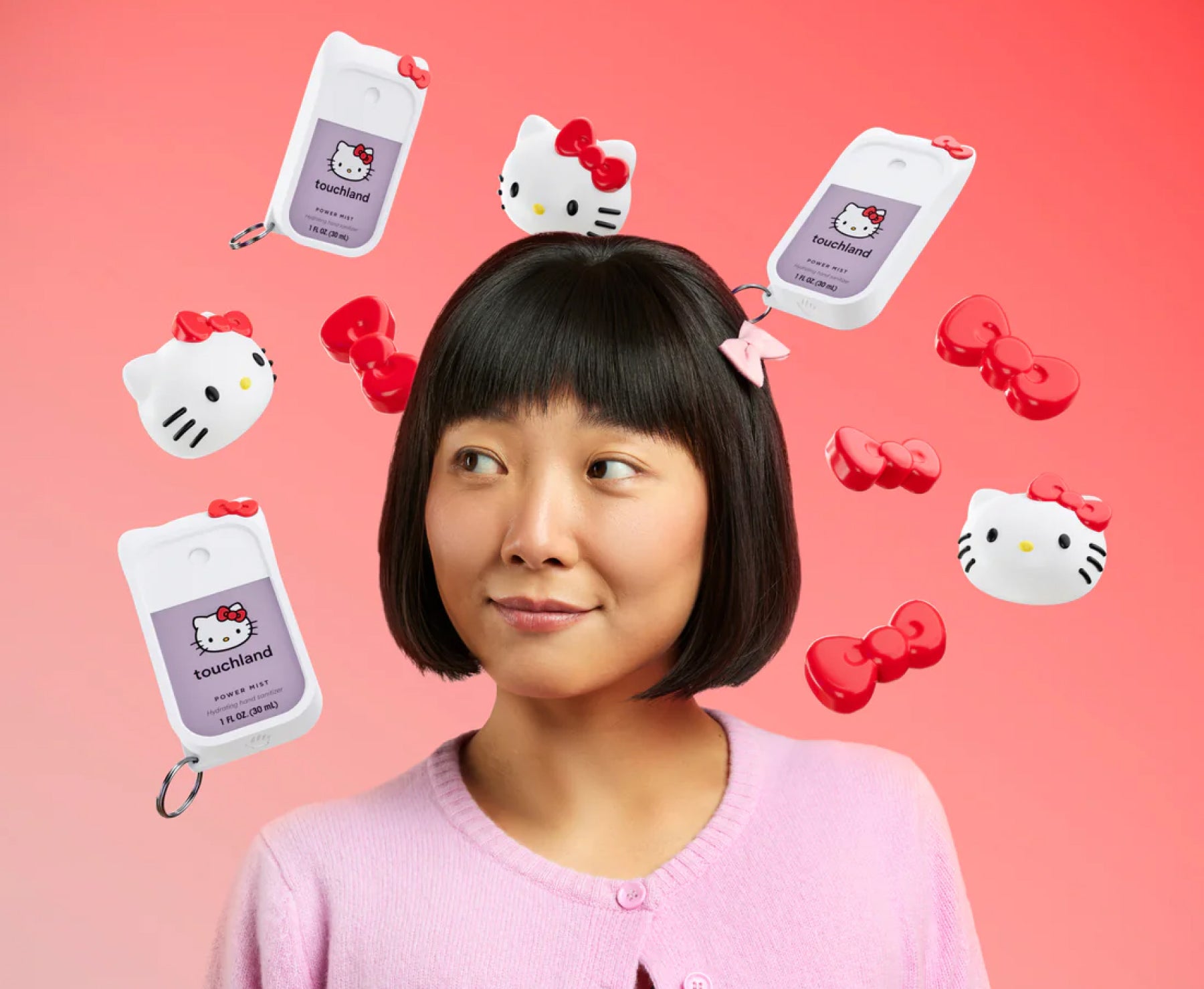 Touchland 数量限定品　キティコラボハンドスプレー＋ケース 2個セット！ TOUCHLAND X HELLO KITTY® SET – Touchland