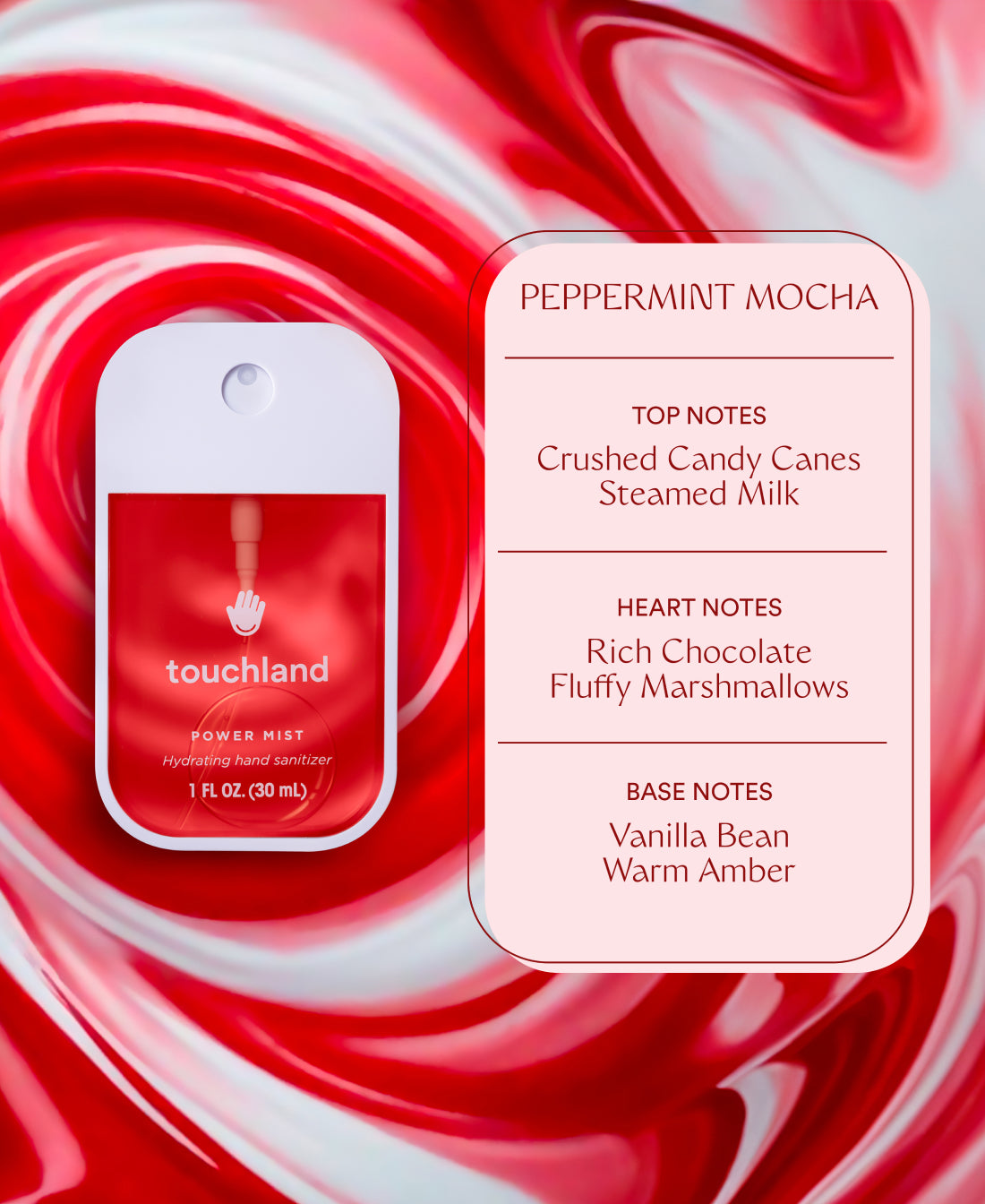 Power Mist Peppermint Mocha scent notes