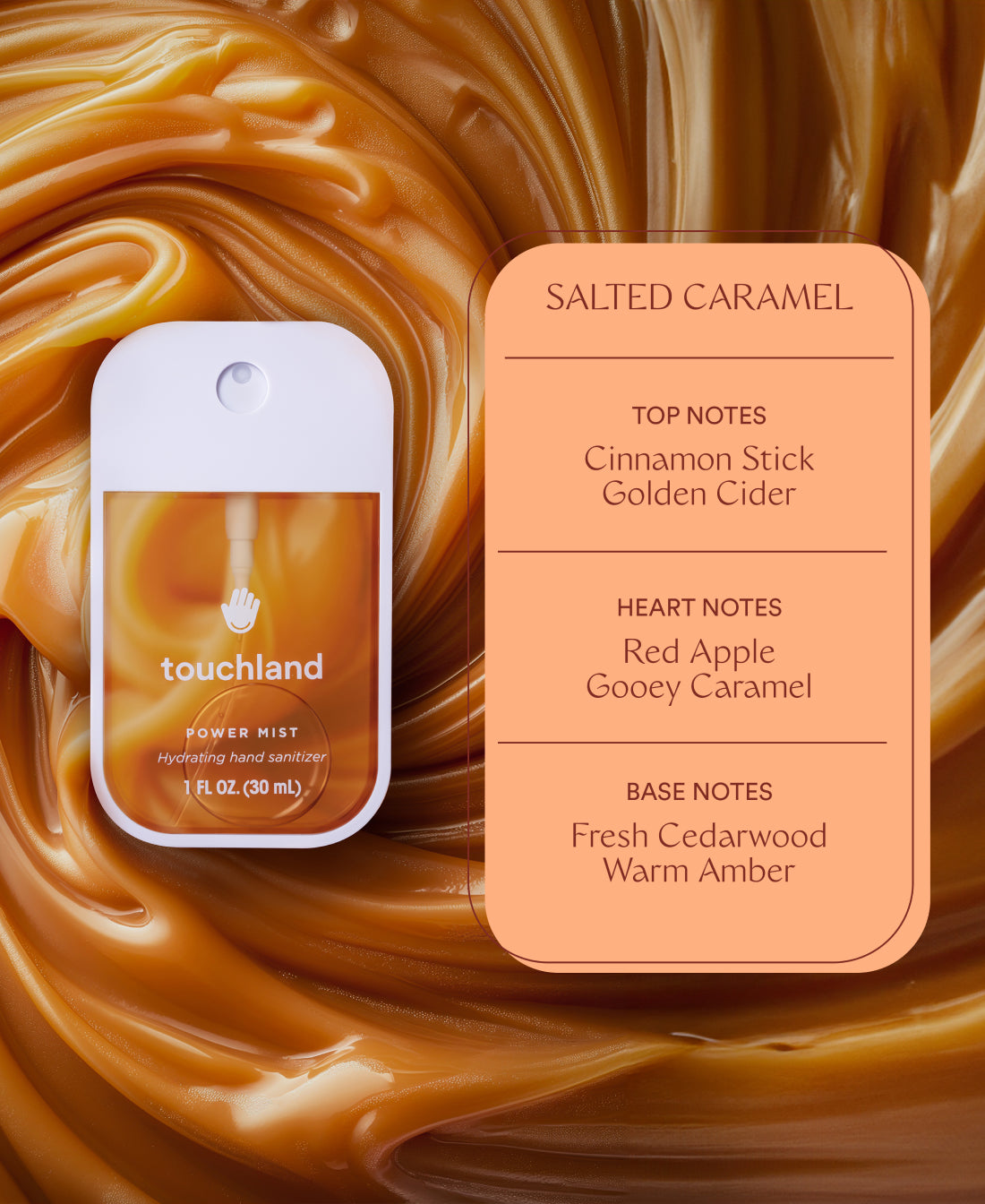 Power Mist Salted Caramel scent notes