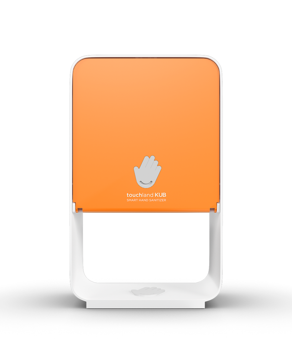 Suncet orange kub dispenser on white background