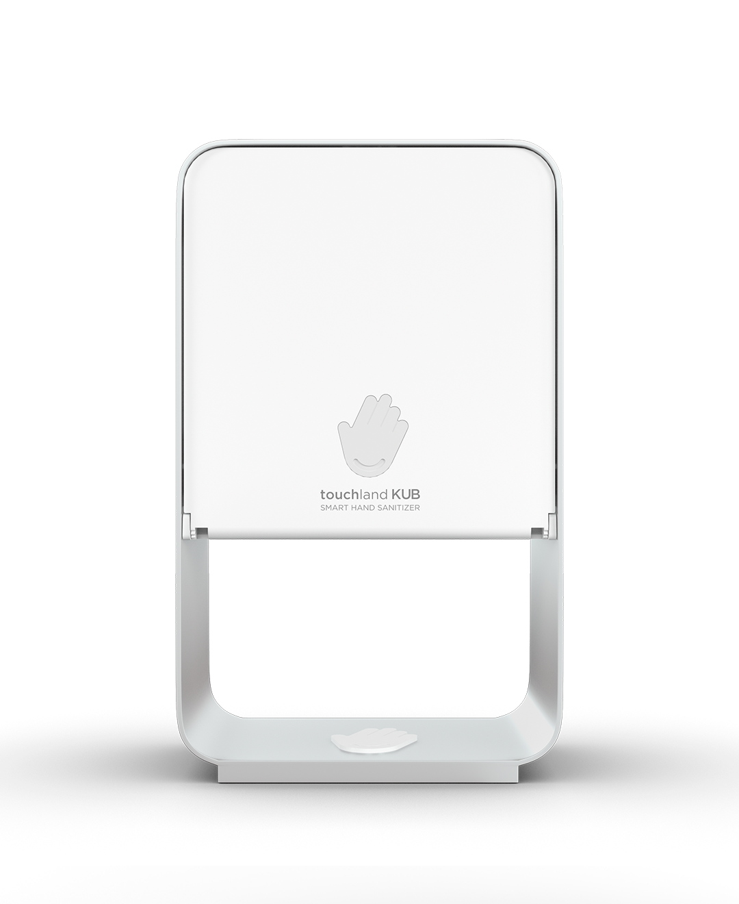 Touchland kub white sanitizer on white background