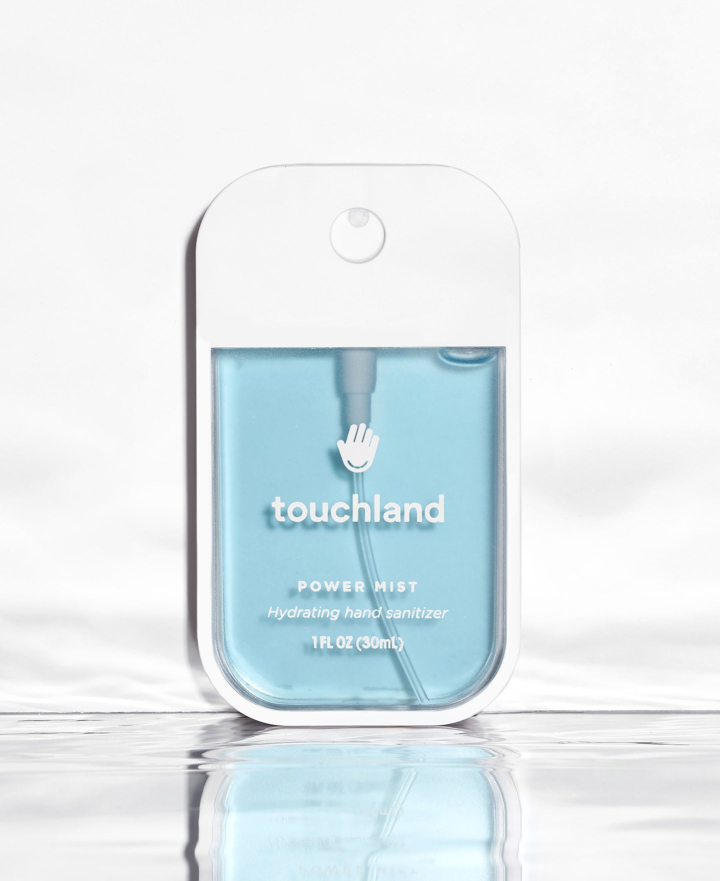 Frosted mint blue power mist hand sanitizer