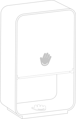 Grey kub device outline illustration on white background